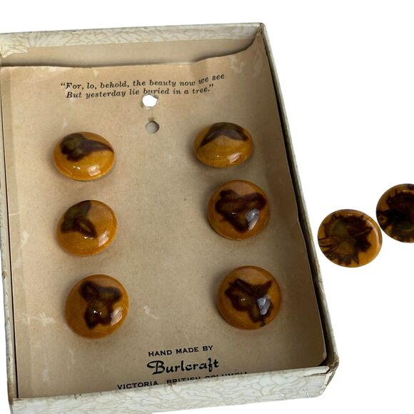 burlcraft victoria british columbia juniper wood jewelry set - Picture 11 of 14